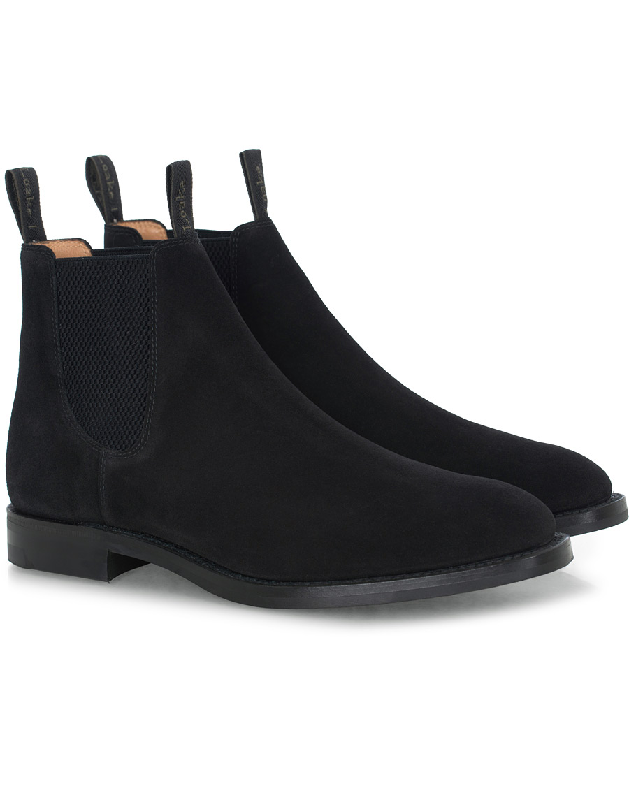Heren | Loake 1880 Chatsworth Chelsea Boot Black Suede | Loake 1880 | Chatsworth Chelsea Boot Black Suede