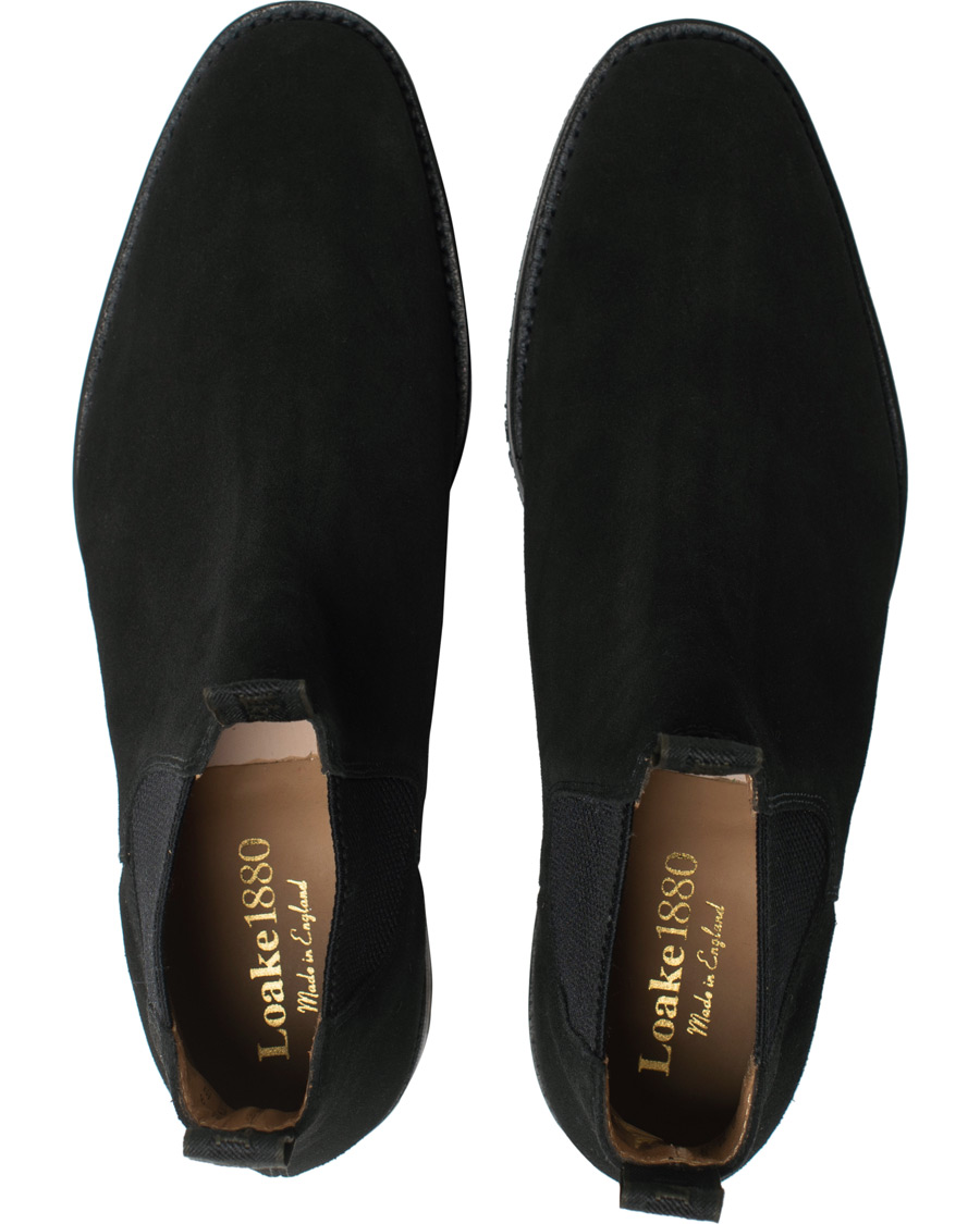 Heren | Loake 1880 Chatsworth Chelsea Boot Black Suede | Loake 1880 | Chatsworth Chelsea Boot Black Suede