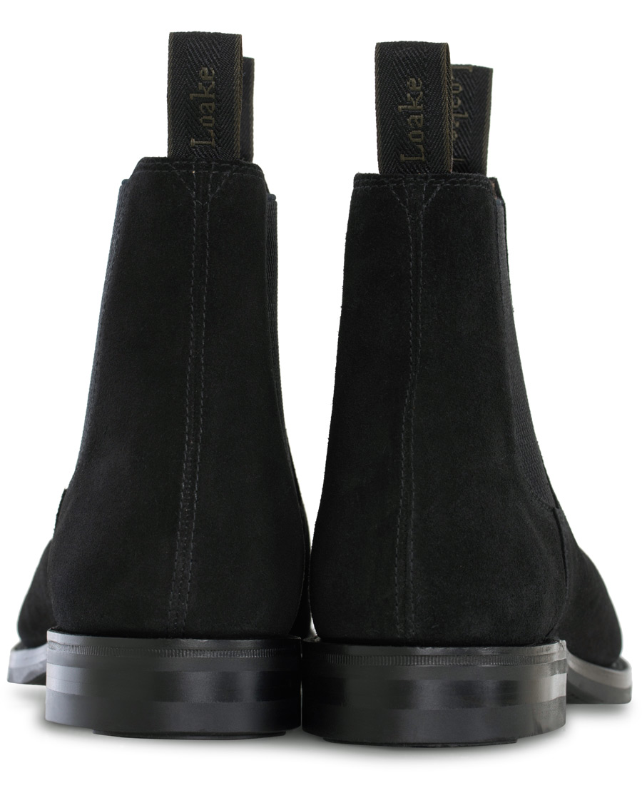 Heren | Loake 1880 Chatsworth Chelsea Boot Black Suede | Loake 1880 | Chatsworth Chelsea Boot Black Suede