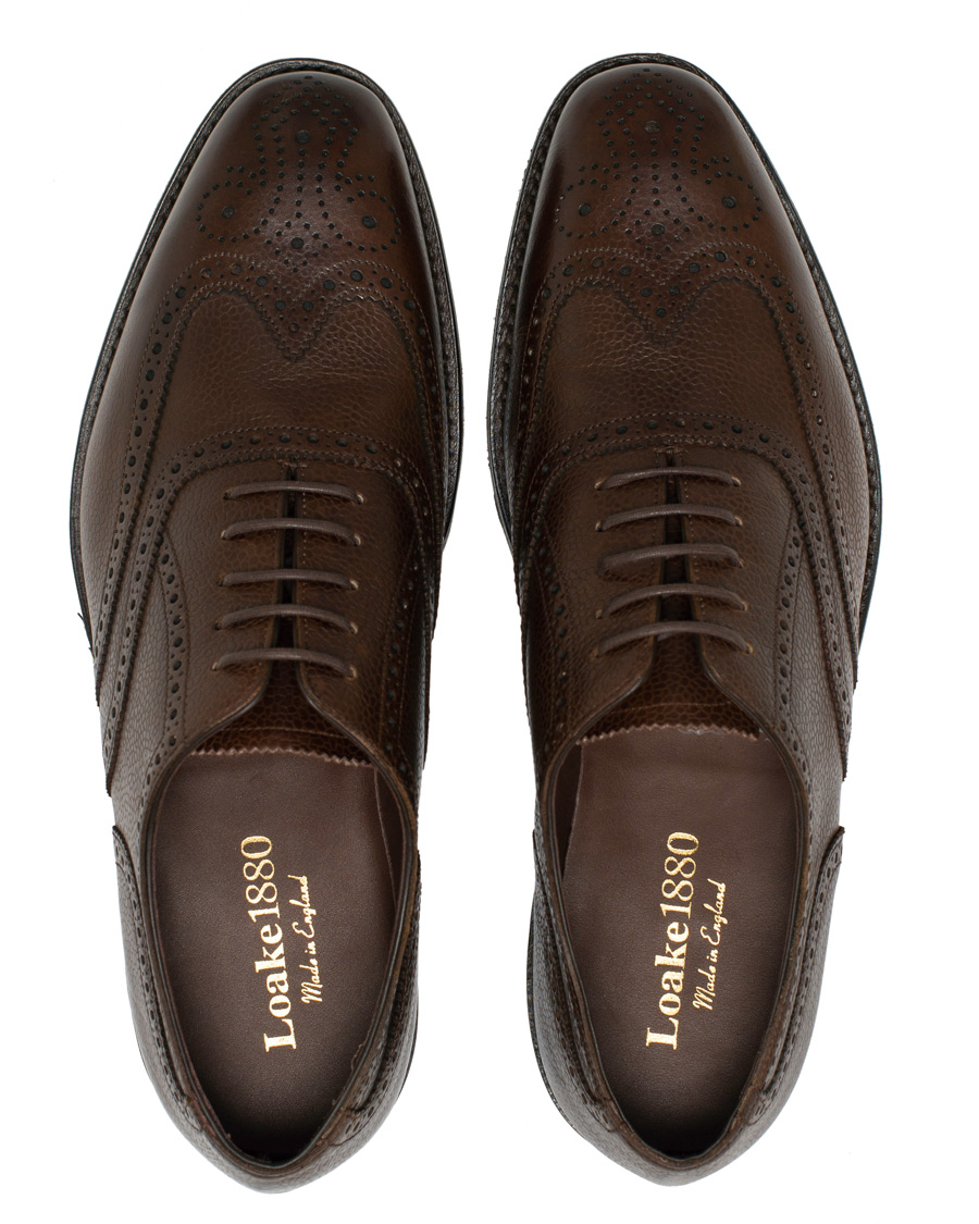 Homme | Loake 1880 Buckingham Brogue Dark Brown Grain Calf | Loake 1880 | Buckingham Brogue Dark Brown Grain Calf