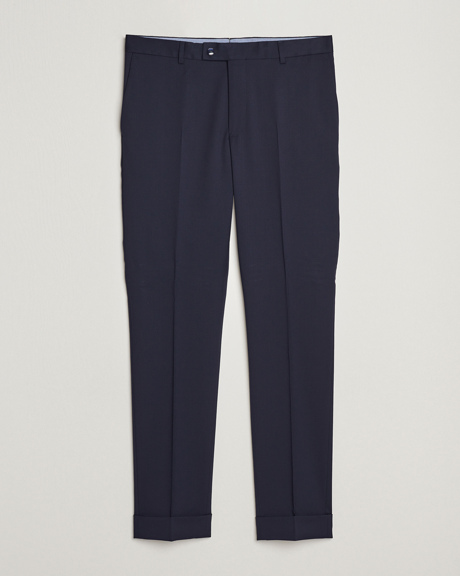 Heren | Broeken | Morris | Prestige Wool Suit Trousers Navy