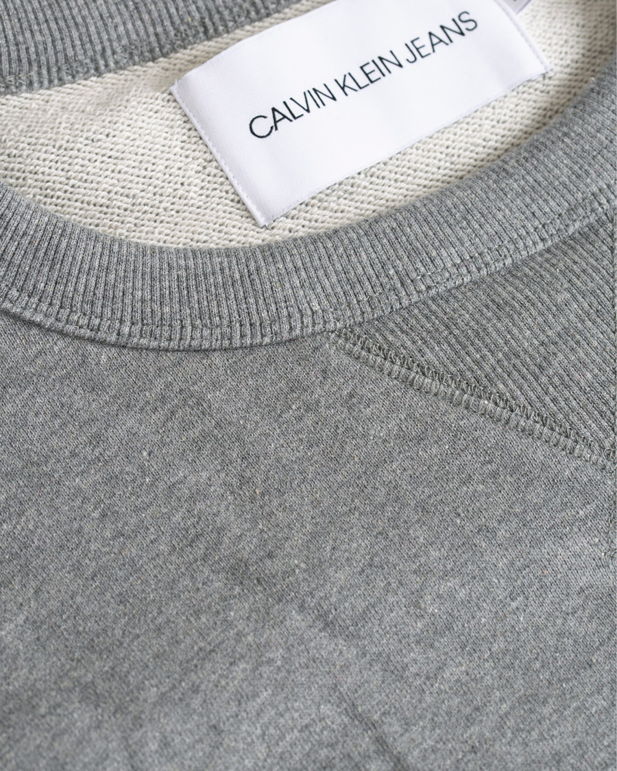 Heren | Truien | Calvin Klein Jeans | Monogram Sleeve Badge Sweatshirt Mid Grey Heather