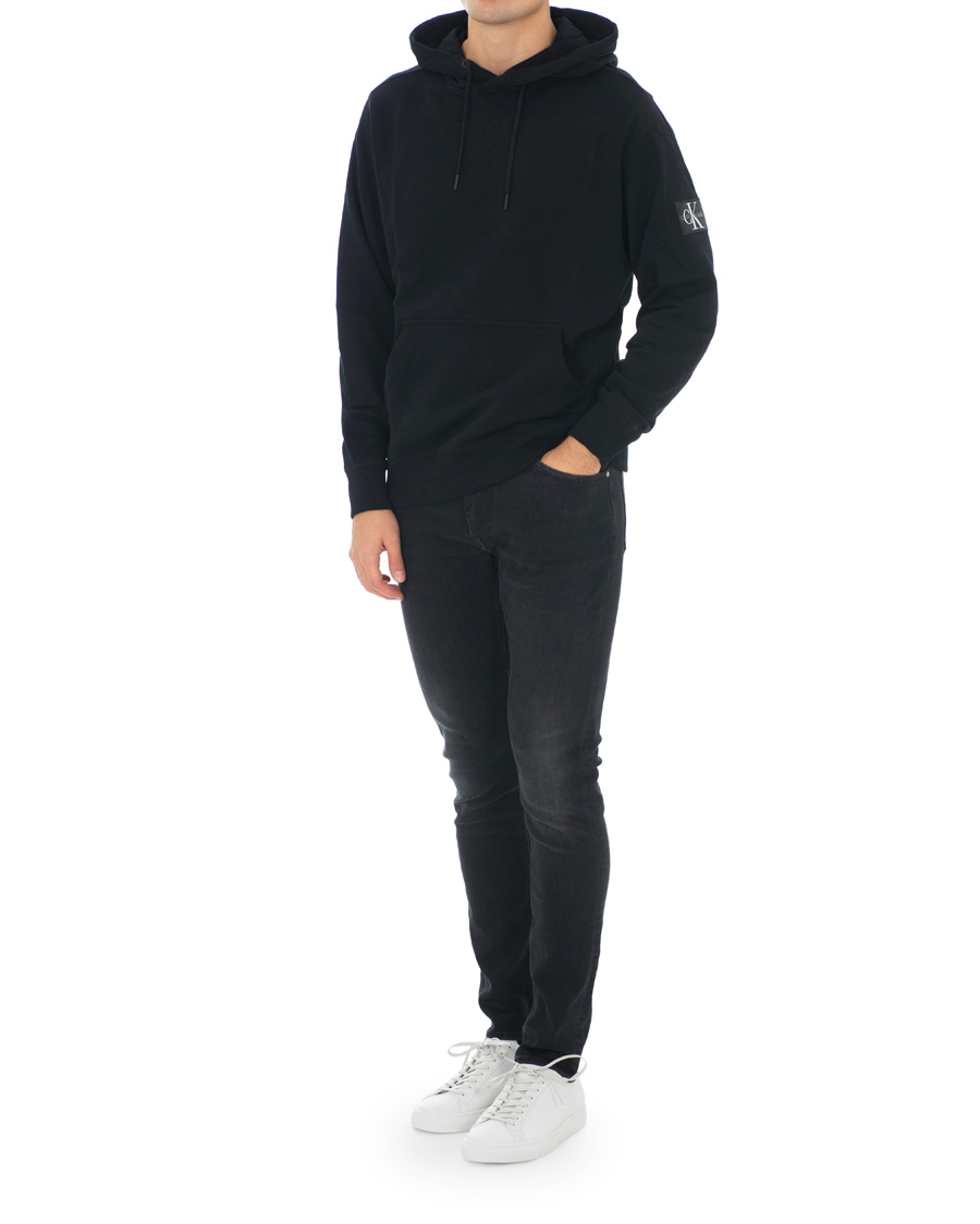 Heren | Truien | Calvin Klein Jeans | Monogram Sleeve Badge Hoodie Black