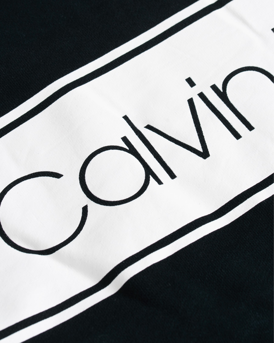 Homme | Pulls Et Tricots | Calvin Klein | Logo Stripe Hoodie Black