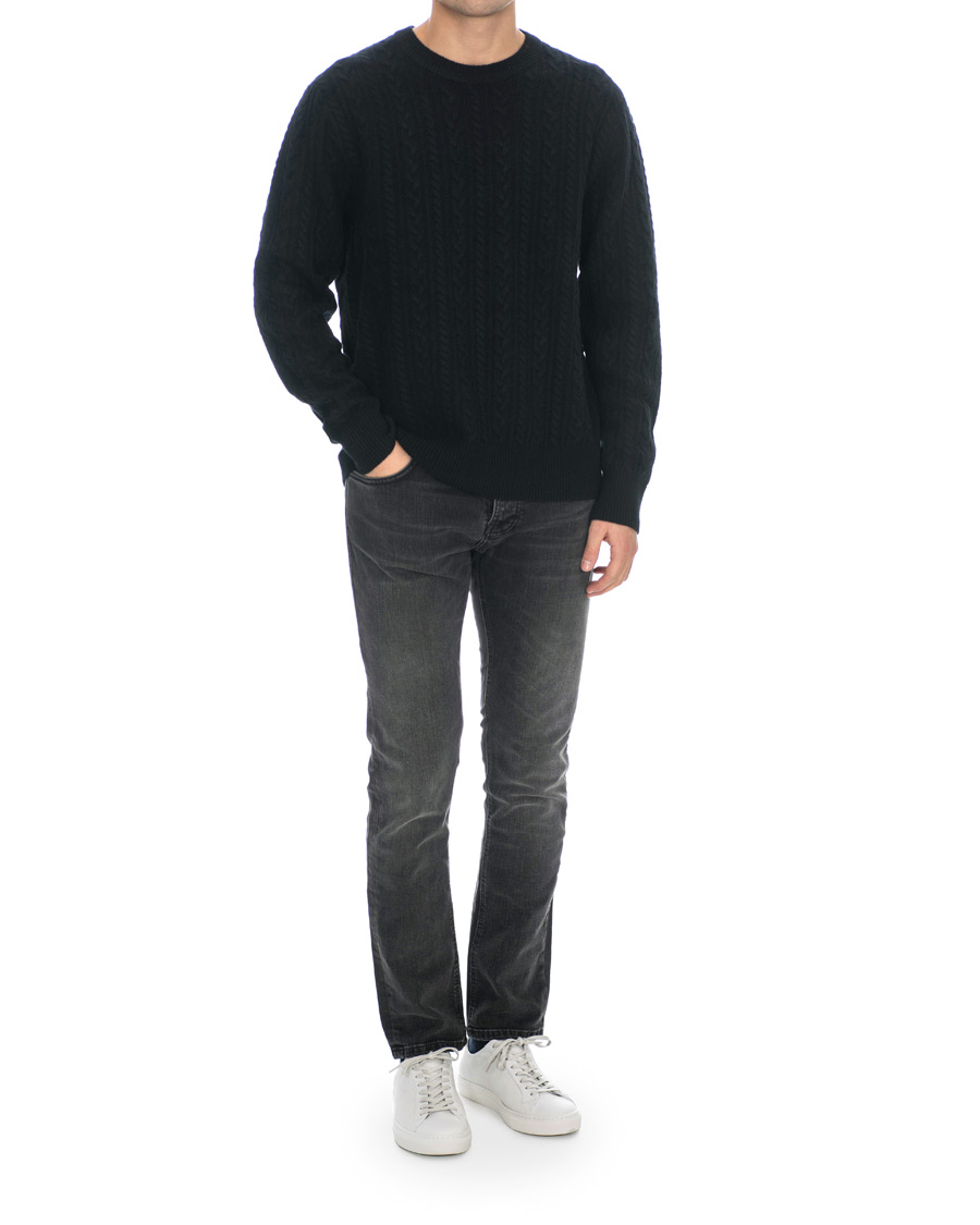 Homme | Pulls Et Tricots | J.Lindeberg | Gregor Soft Cable Crew Neck Black