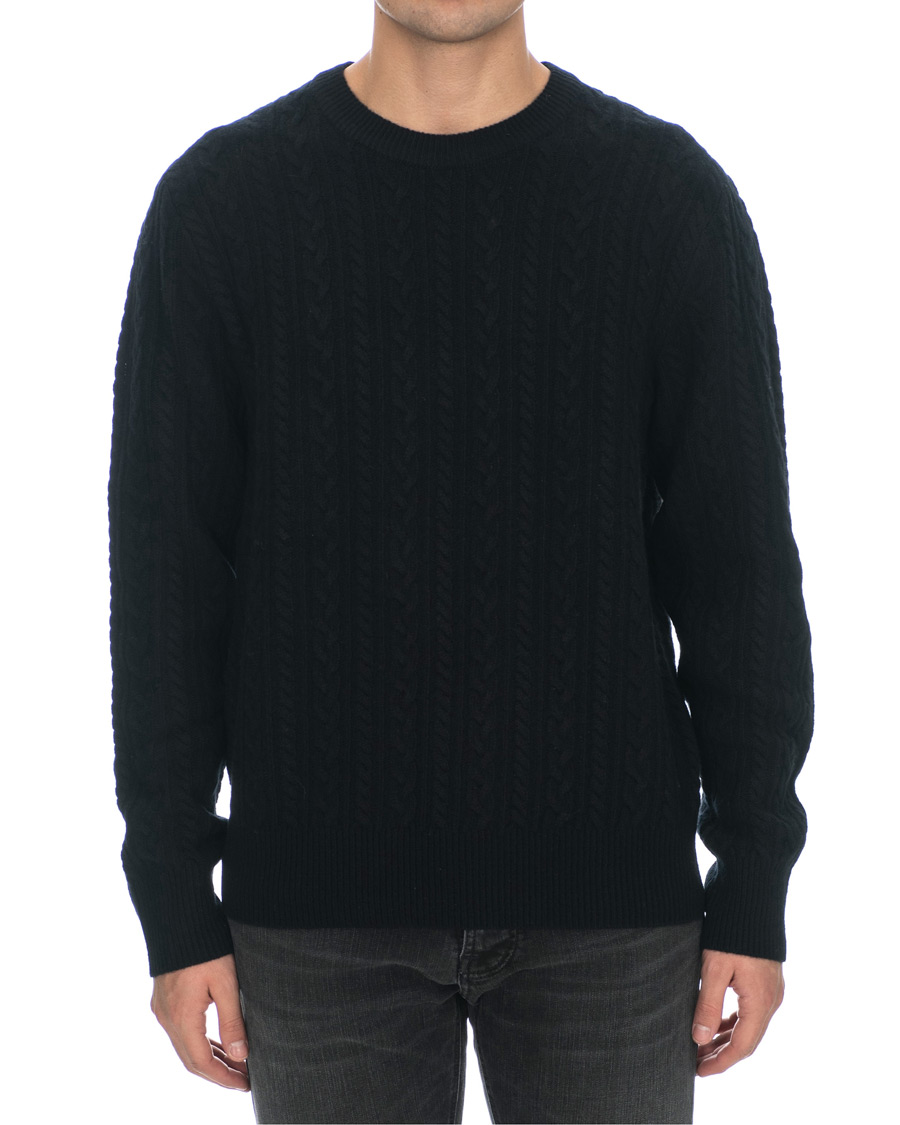 Homme | Pulls Et Tricots | J.Lindeberg | Gregor Soft Cable Crew Neck Black