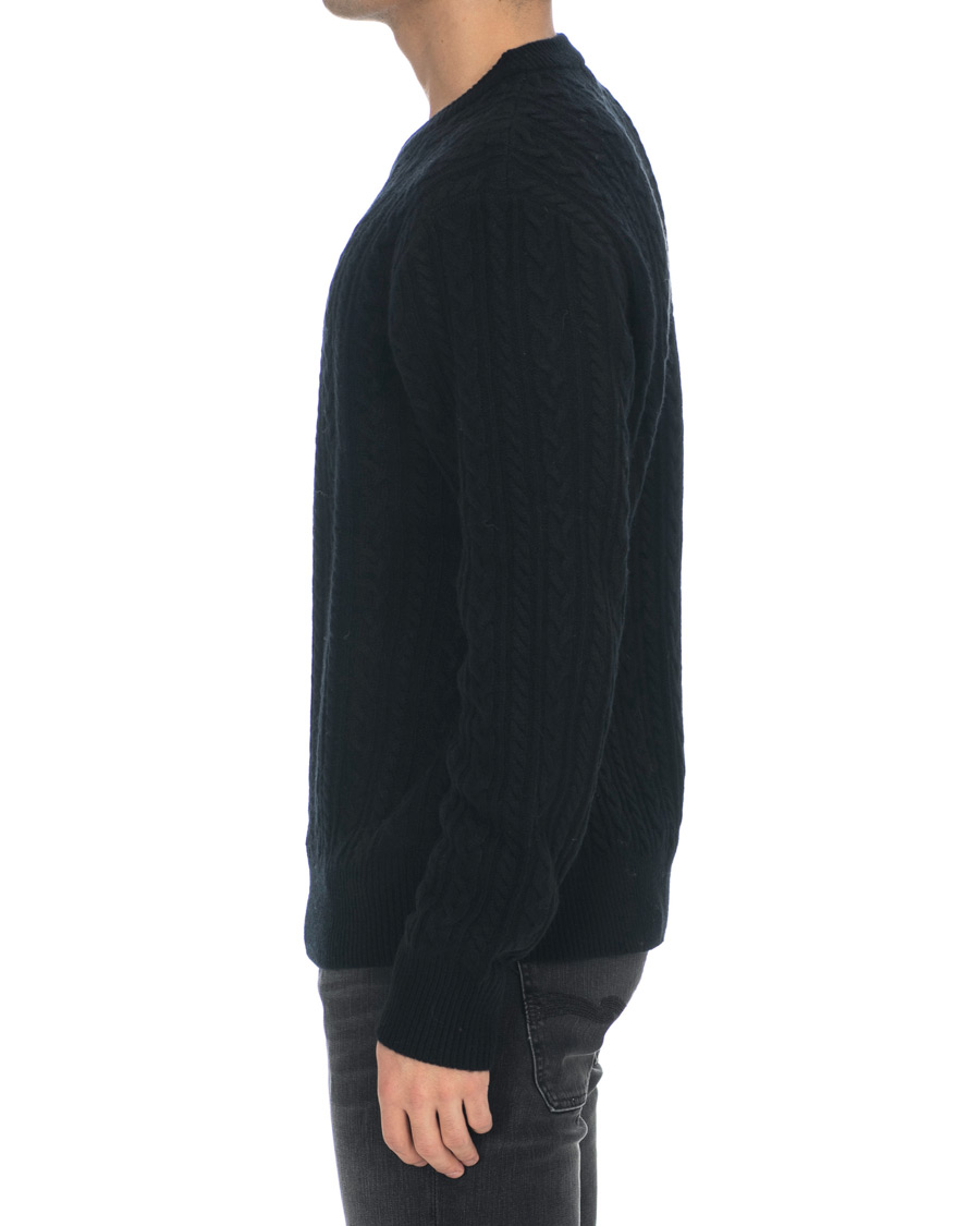 Homme | Pulls Et Tricots | J.Lindeberg | Gregor Soft Cable Crew Neck Black