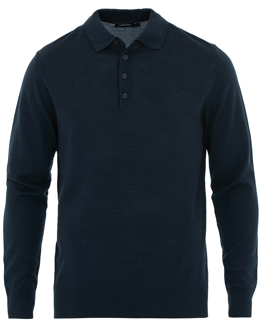 Homme | Pulls Et Tricots | J.Lindeberg | Luciano Wool/Silk Pullover Navy