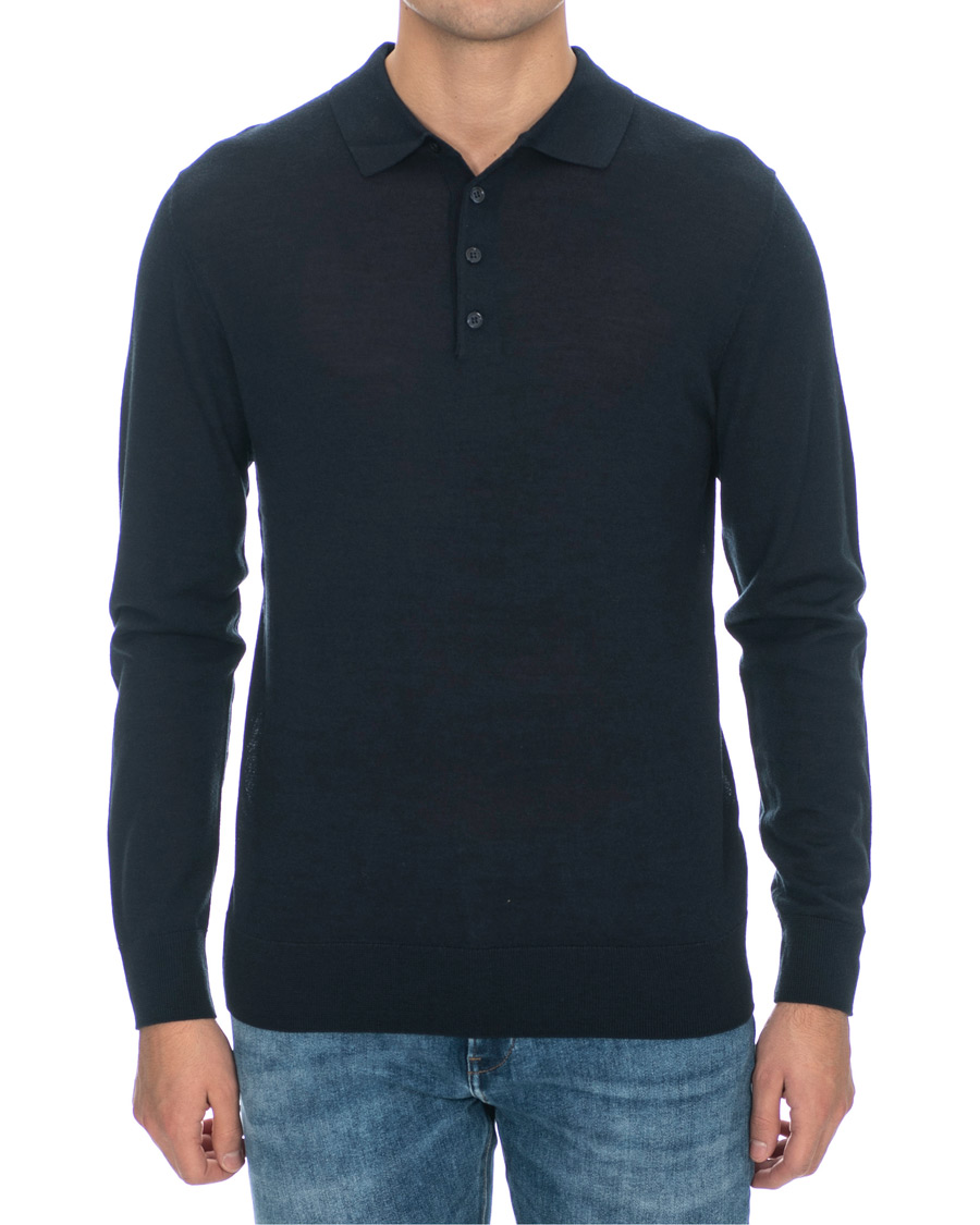 Homme | Pulls Et Tricots | J.Lindeberg | Luciano Wool/Silk Pullover Navy
