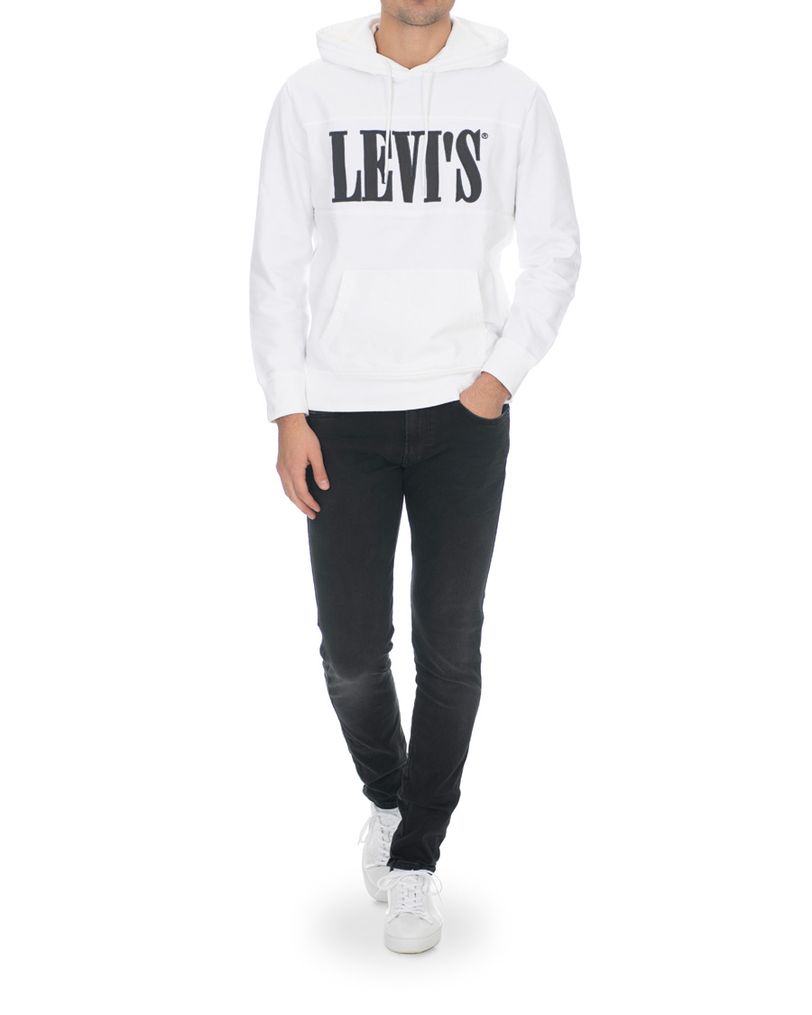 Homme | Pulls Et Tricots | Levi's | Serif Pieced Pullover Hoodie White/Forged