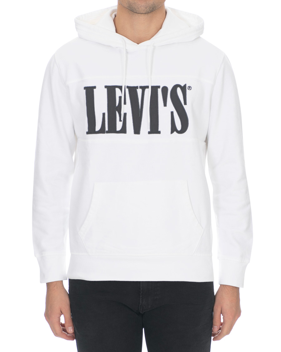 Homme | Pulls Et Tricots | Levi's | Serif Pieced Pullover Hoodie White/Forged