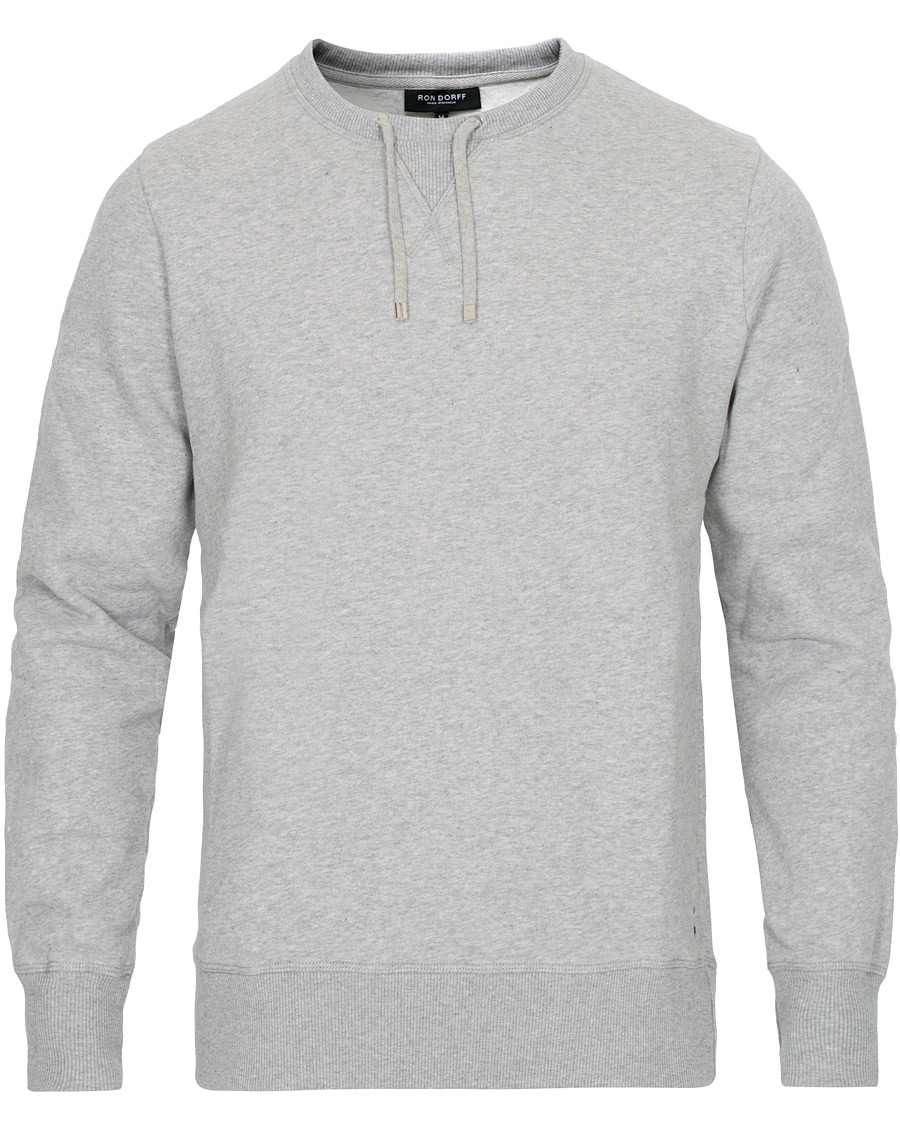 Heren | Truien | Ron Dorff | Drawstring Sweatshirt Grey Melange