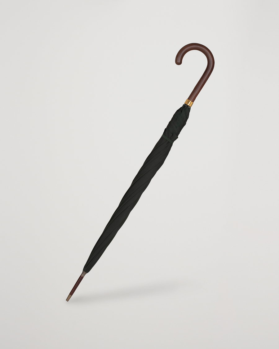 Homme | Parapluies | Fox Umbrellas | Polished Hardwood Umbrella Racing Green