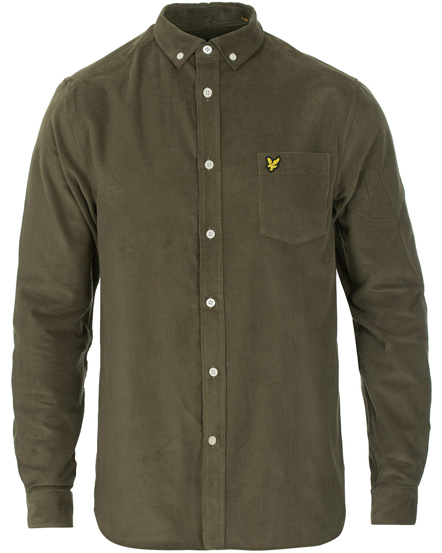 Homme | Chemises | Lyle & Scott | Baby Corduroy Shirt Olive Green