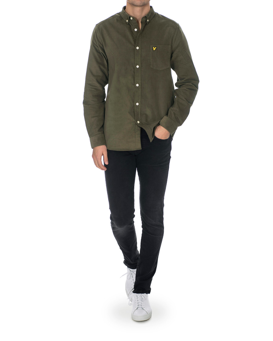 Homme | Chemises | Lyle & Scott | Baby Corduroy Shirt Olive Green