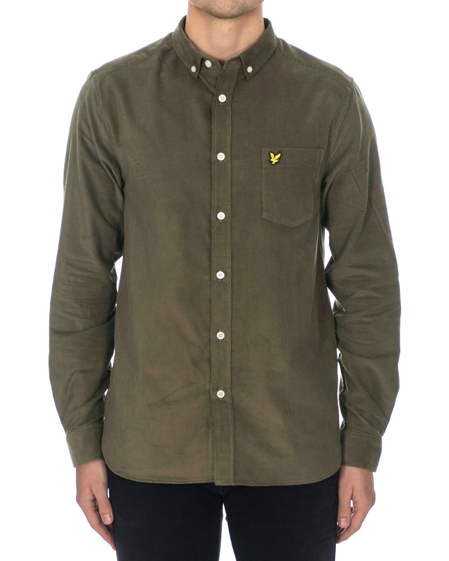 Homme | Chemises | Lyle & Scott | Baby Corduroy Shirt Olive Green
