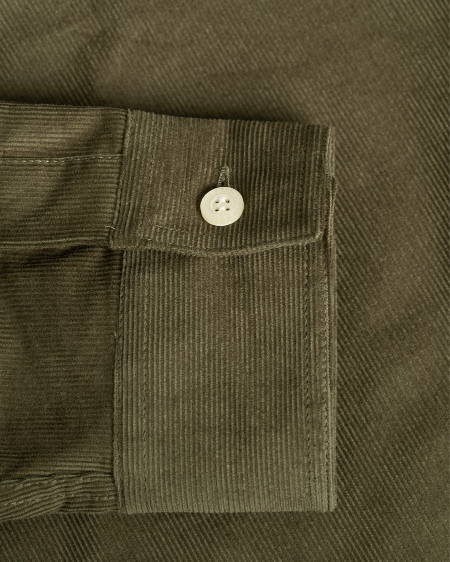 Homme | Chemises | Lyle & Scott | Baby Corduroy Shirt Olive Green