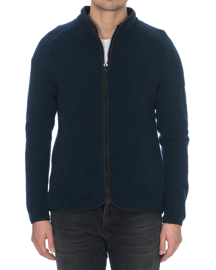 Heren | Truien | Peak Performance | Ted Full Zip Fleece Salute Blue
