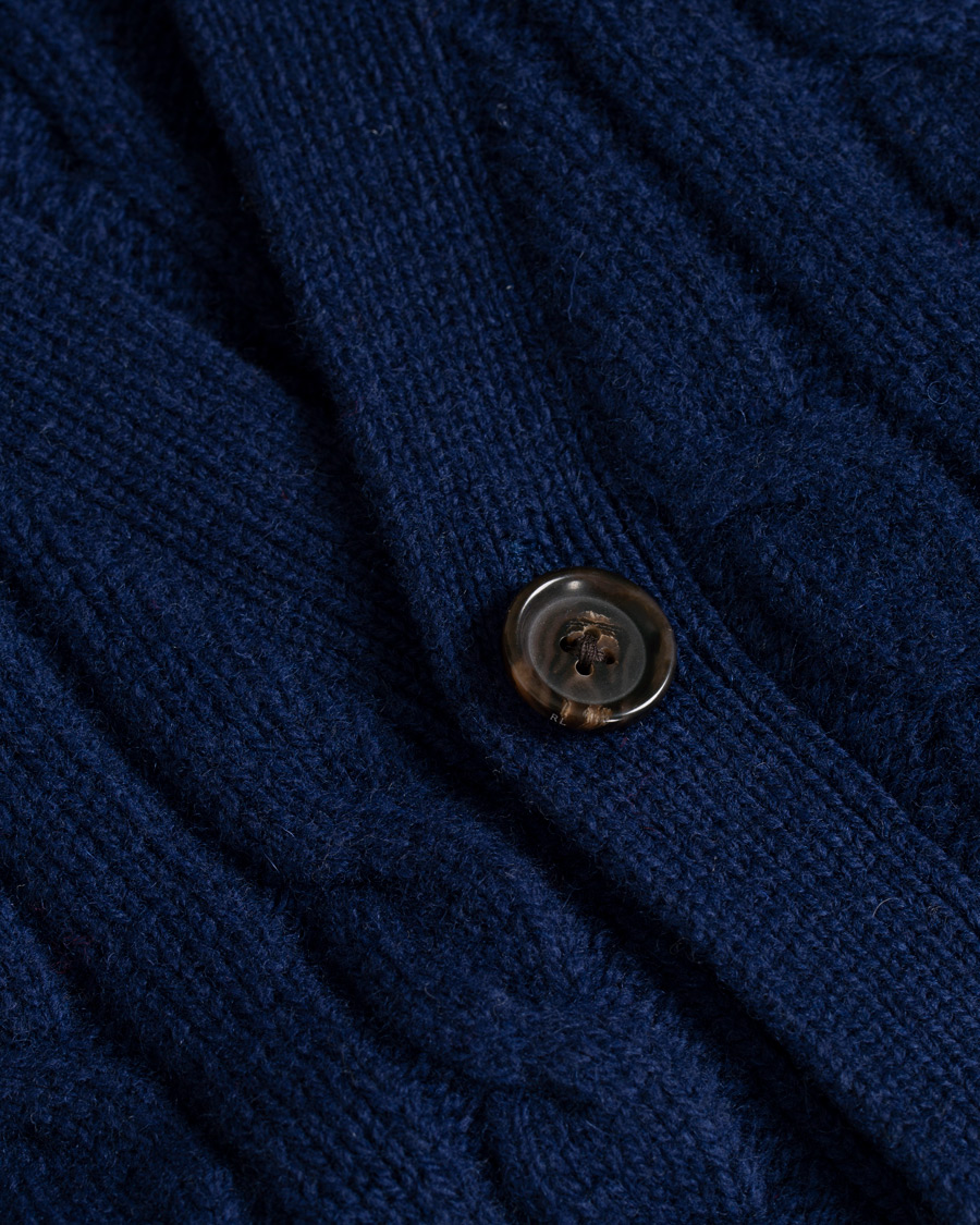 Homme | Pulls Et Tricots | Polo Ralph Lauren | Cotton Cashmere Cable Slipover Newport Navy