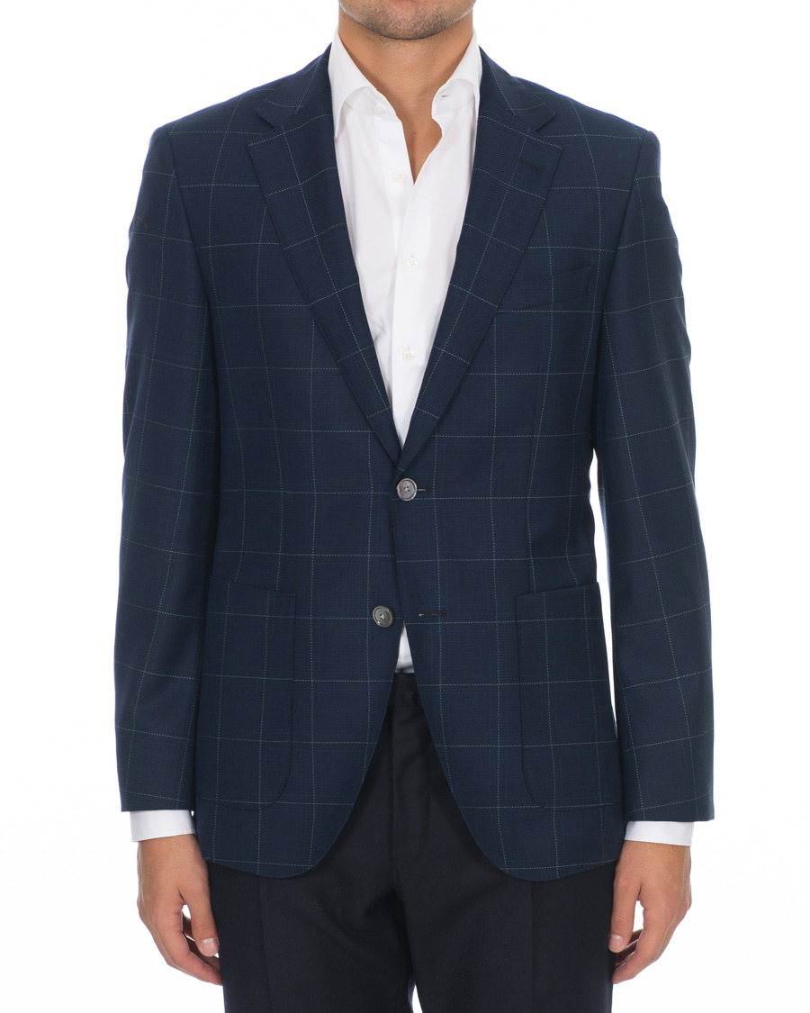 Homme | Blazers | BOSS BLACK | BOSS Janson Check Blazer Dark Blue