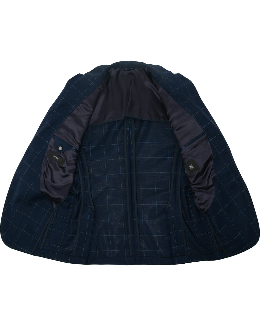Homme | Blazers | BOSS BLACK | BOSS Janson Check Blazer Dark Blue
