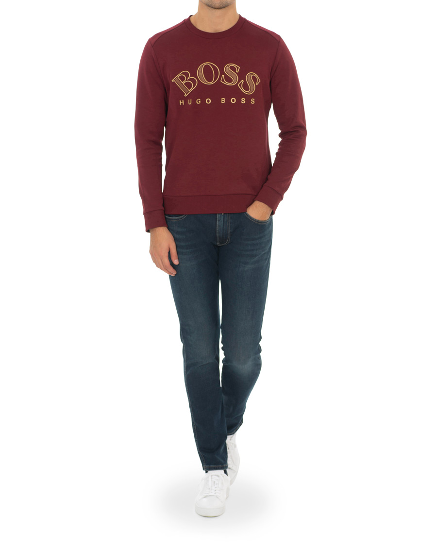 Heren | Truien | BOSS GREEN | BOSS Athleisure Salbo Crew Neck Sweathirt Dark Pink