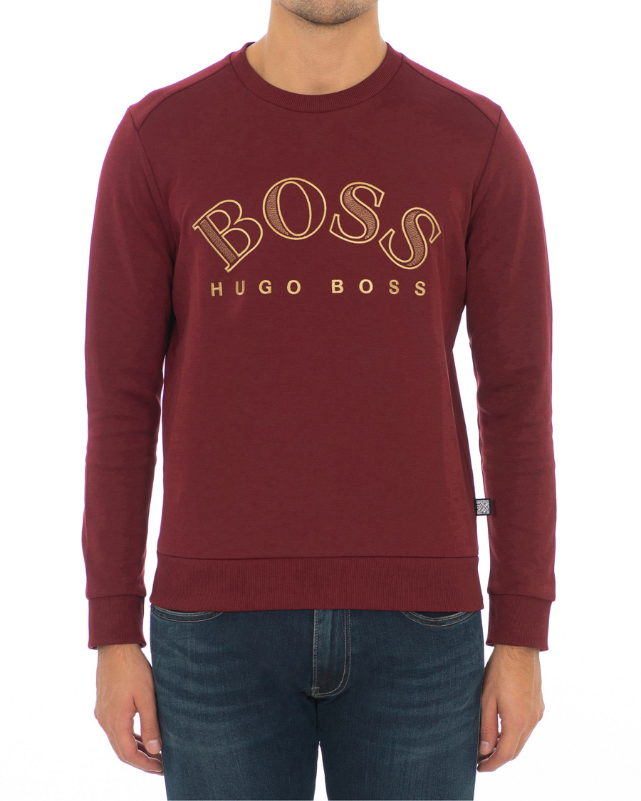 Heren | Truien | BOSS GREEN | BOSS Athleisure Salbo Crew Neck Sweathirt Dark Pink