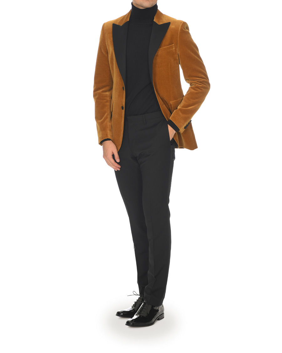 Heren | Blazers | Tiger of Sweden | 1903 Velvet Tuxedo Blazer Mustard