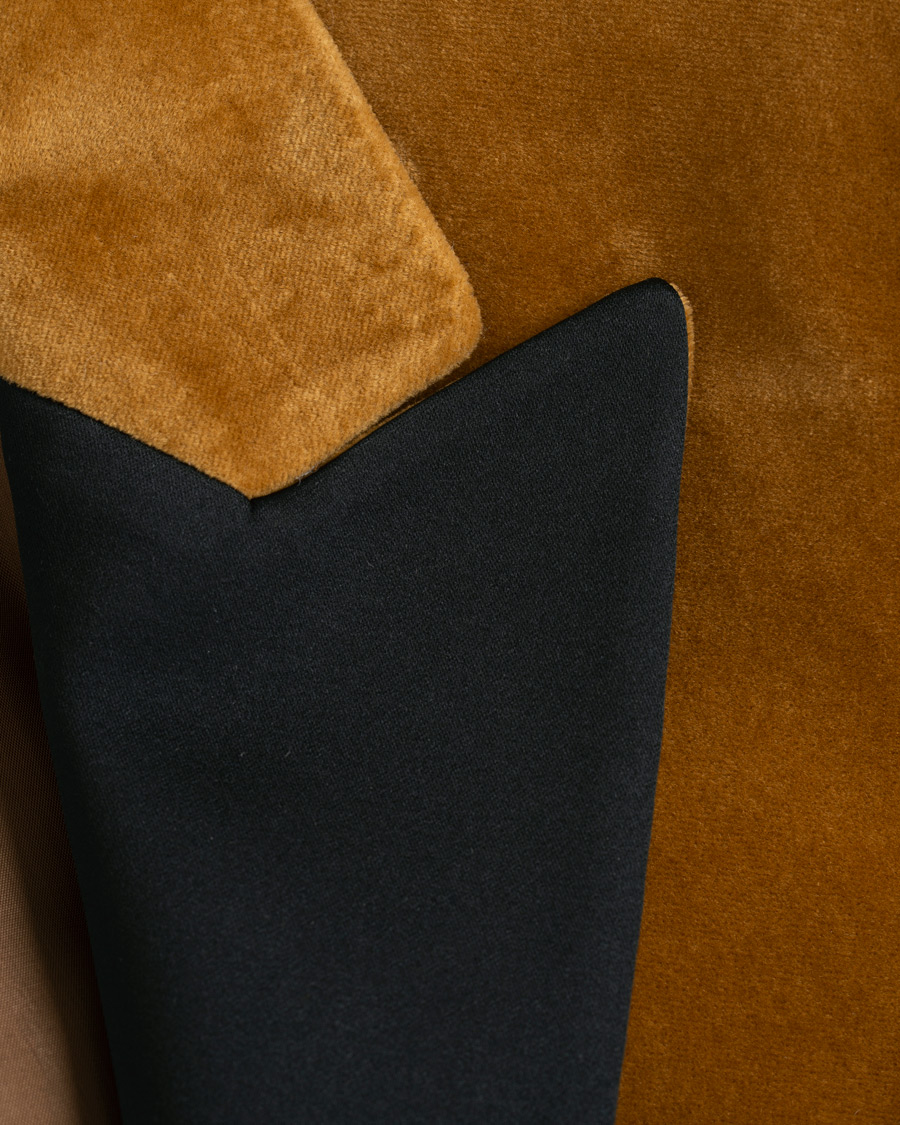 Heren | Blazers | Tiger of Sweden | 1903 Velvet Tuxedo Blazer Mustard