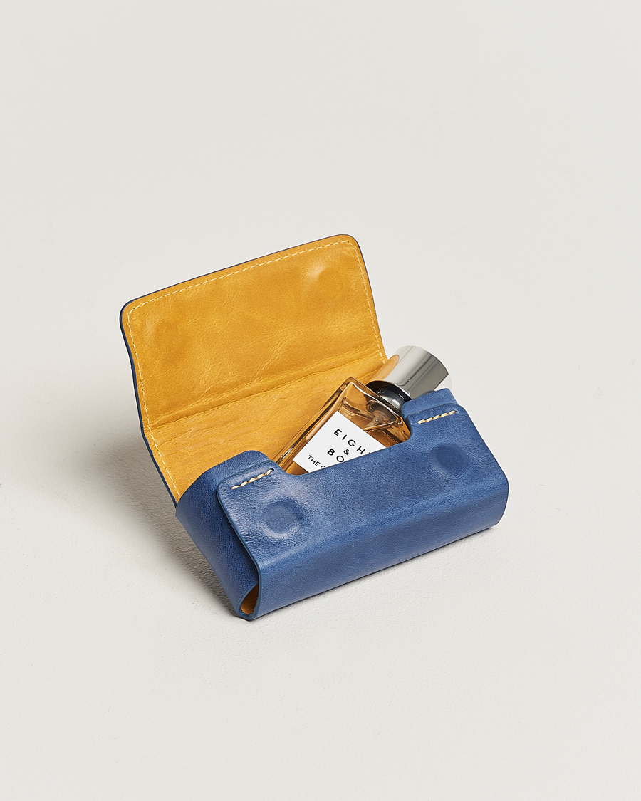 Heren | Eight & Bob Perfume Leather Case Navy Blue | Eight & Bob | Perfume Leather Case Navy Blue