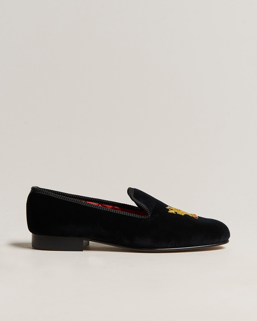 Homme | Bowhill & Elliott Albert Rampant Lion Pumps Black | Bowhill & Elliott | Albert Rampant Lion Pumps Black