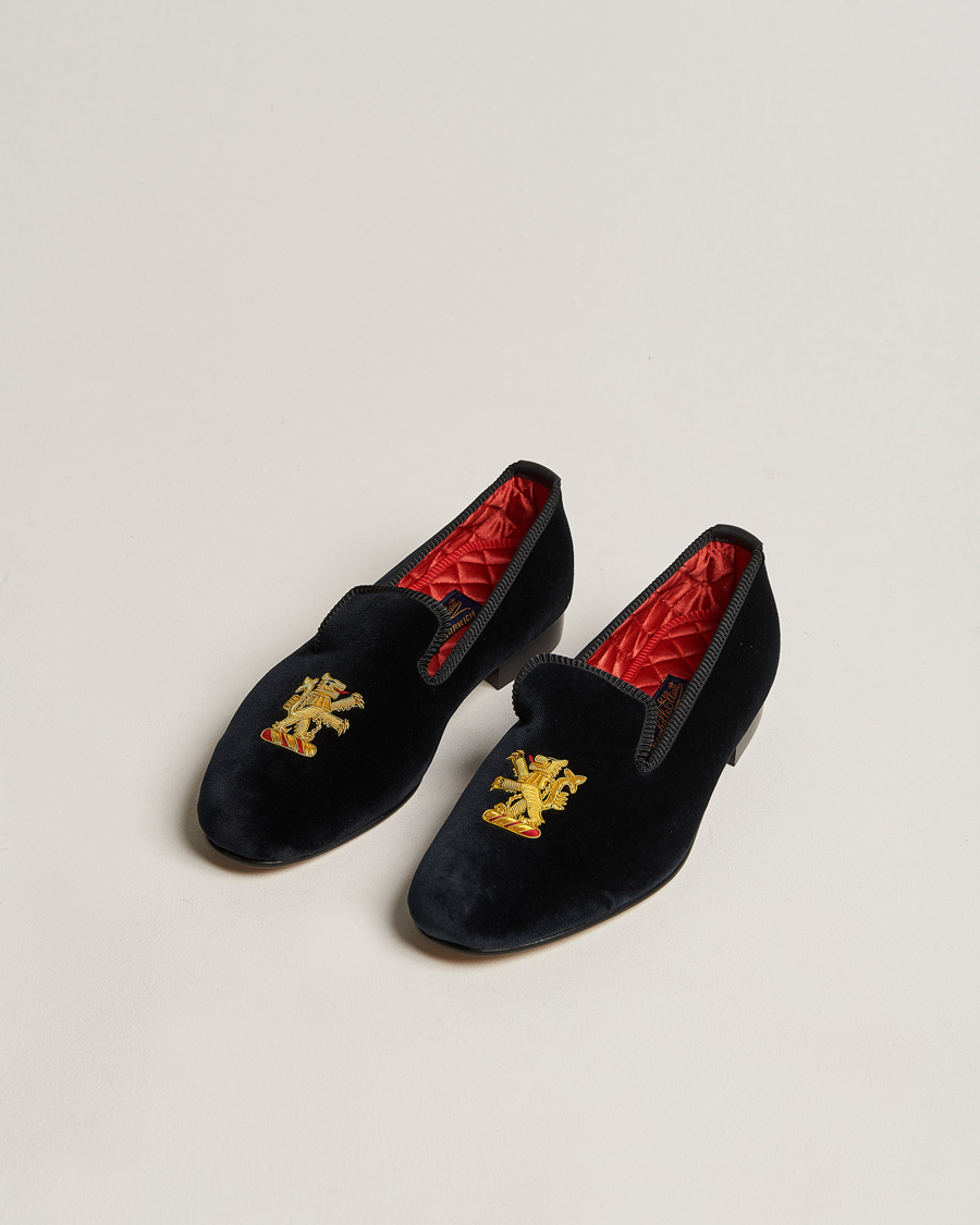 Homme | Bowhill & Elliott Albert Rampant Lion Pumps Black | Bowhill & Elliott | Albert Rampant Lion Pumps Black