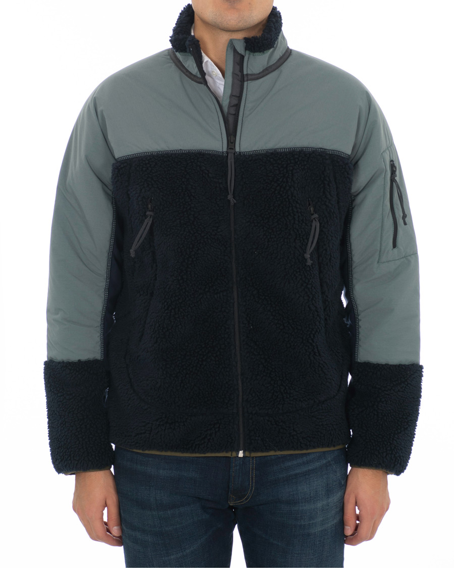 Heren | Jassen | J.Crew | 8mm Pile Sherpa Full Zip Jacket Darkest Indigo