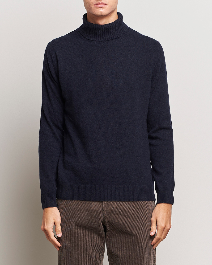Homme | Pulls Et Tricots | Oscar Jacobson | Salim Wool/Cashmere Rollneck Navy