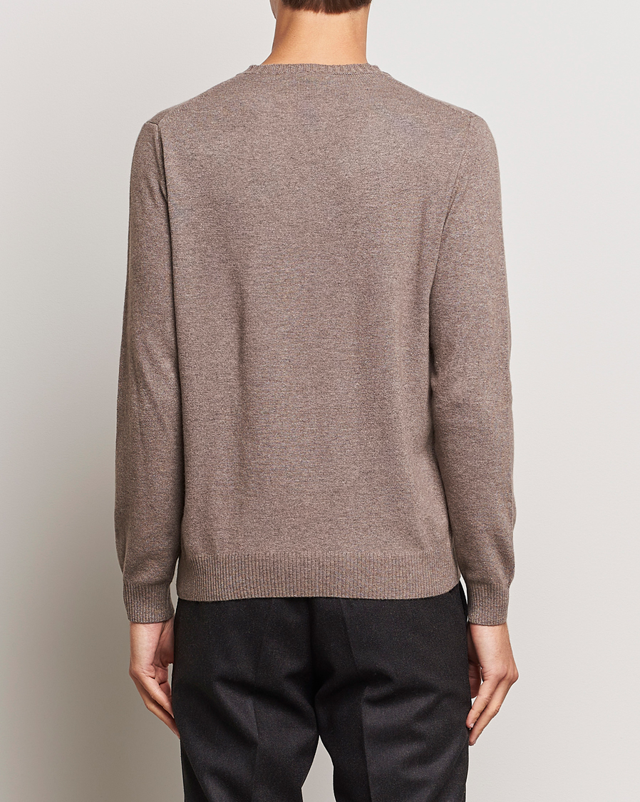 Homme | Pulls Et Tricots | Oscar Jacobson | Valter Wool/Cashmere Round Neck Light Brown