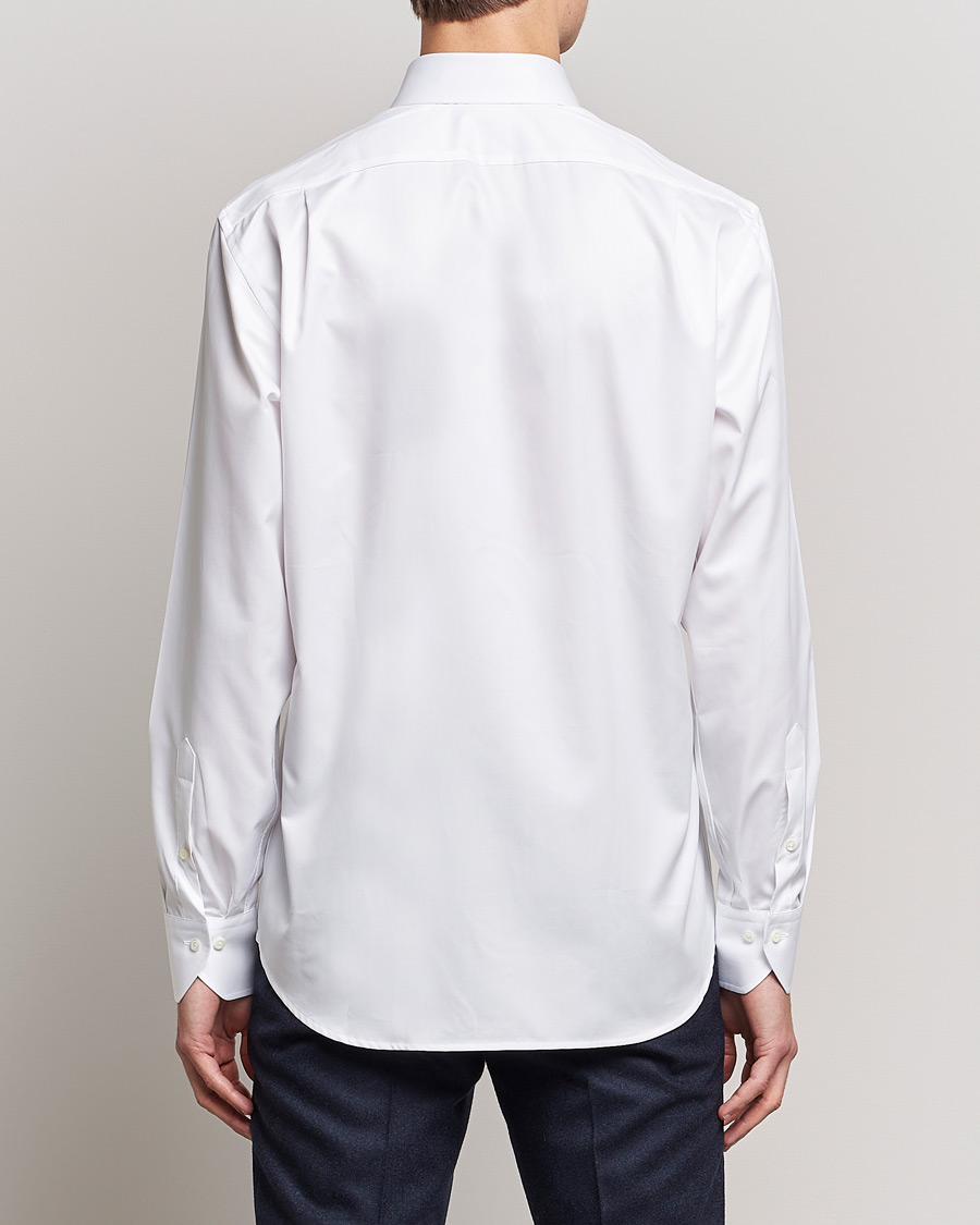 Heren | Overhemden | Stenströms | Fitted Body Extreme Cut Away Shirt White