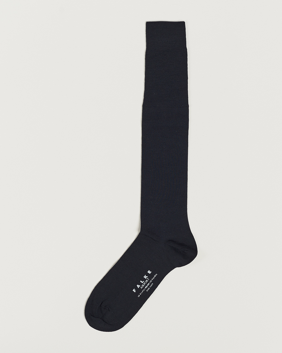 Heren | Ondergoed | Falke | Airport Knee Socks Dark Navy