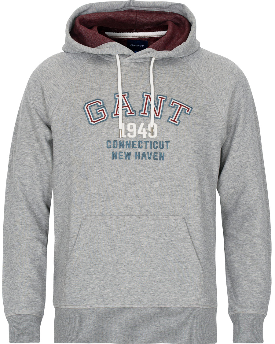 Homme | Pulls Et Tricots | GANT | Graphic Sweat Hoodie Grey Melange