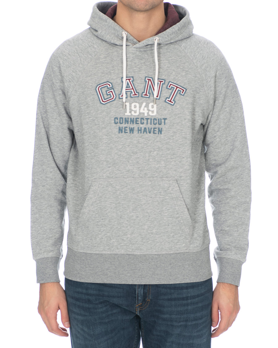 Homme | Pulls Et Tricots | GANT | Graphic Sweat Hoodie Grey Melange