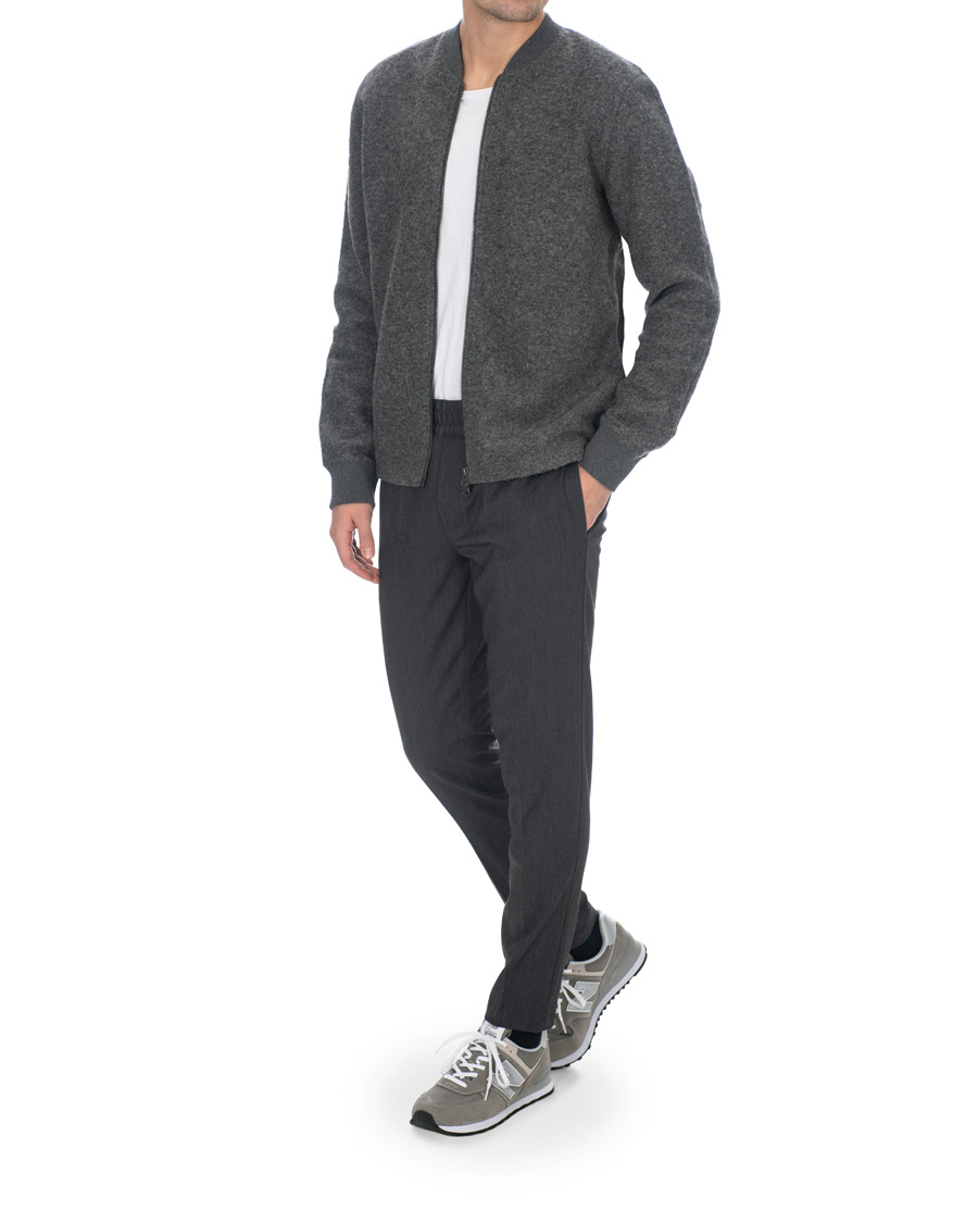 Homme | Pulls Et Tricots | Samsøe Samsøe | Samsøe & Samsøe Allaro Full Zip Wool Cardigan Dark Grey Melange