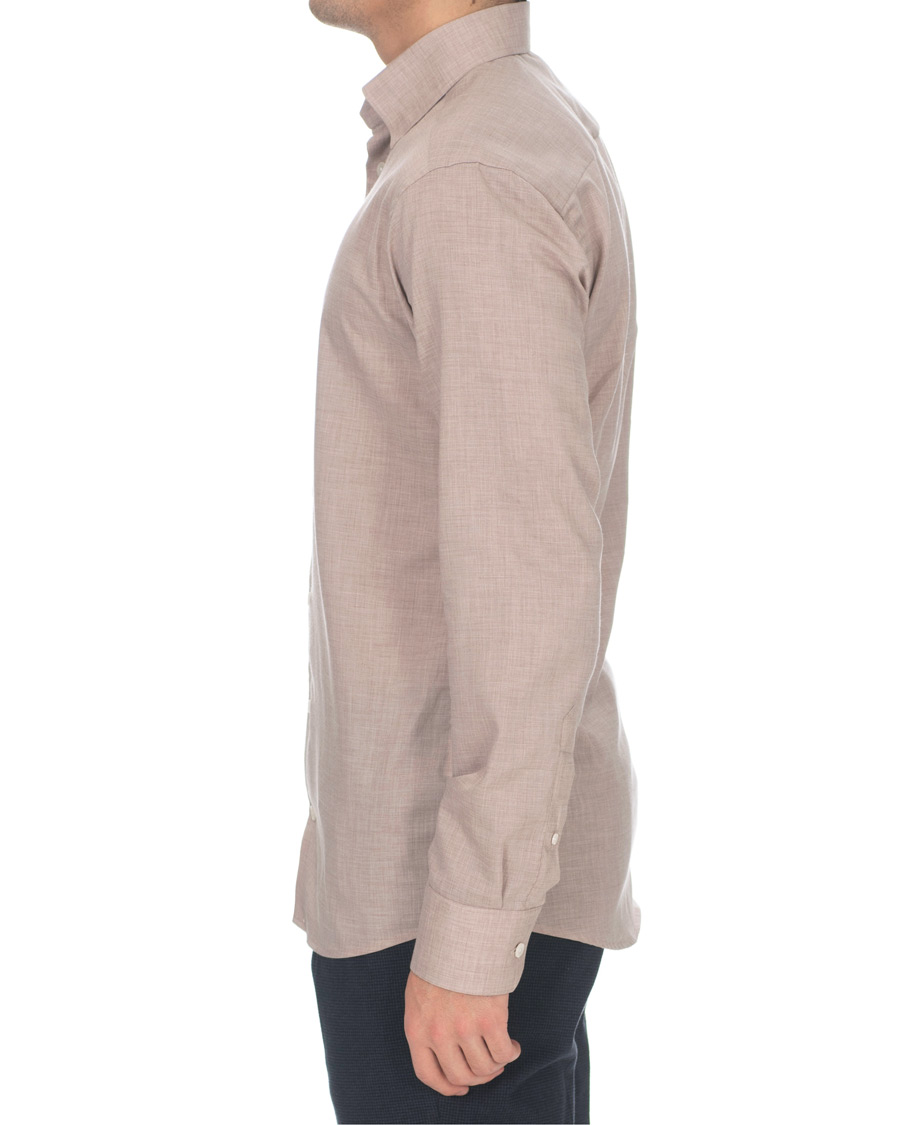 Homme | Chemises | Eton | Slim Fit Lightweight Flannel Shirt Sand