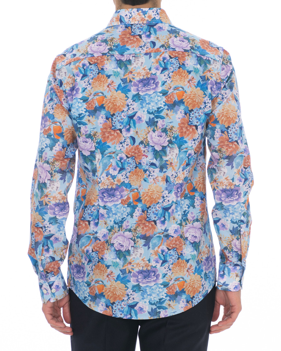 Heren | Overhemden | Eton | Slim Fit Floral Print Cut Away Shirt Multi