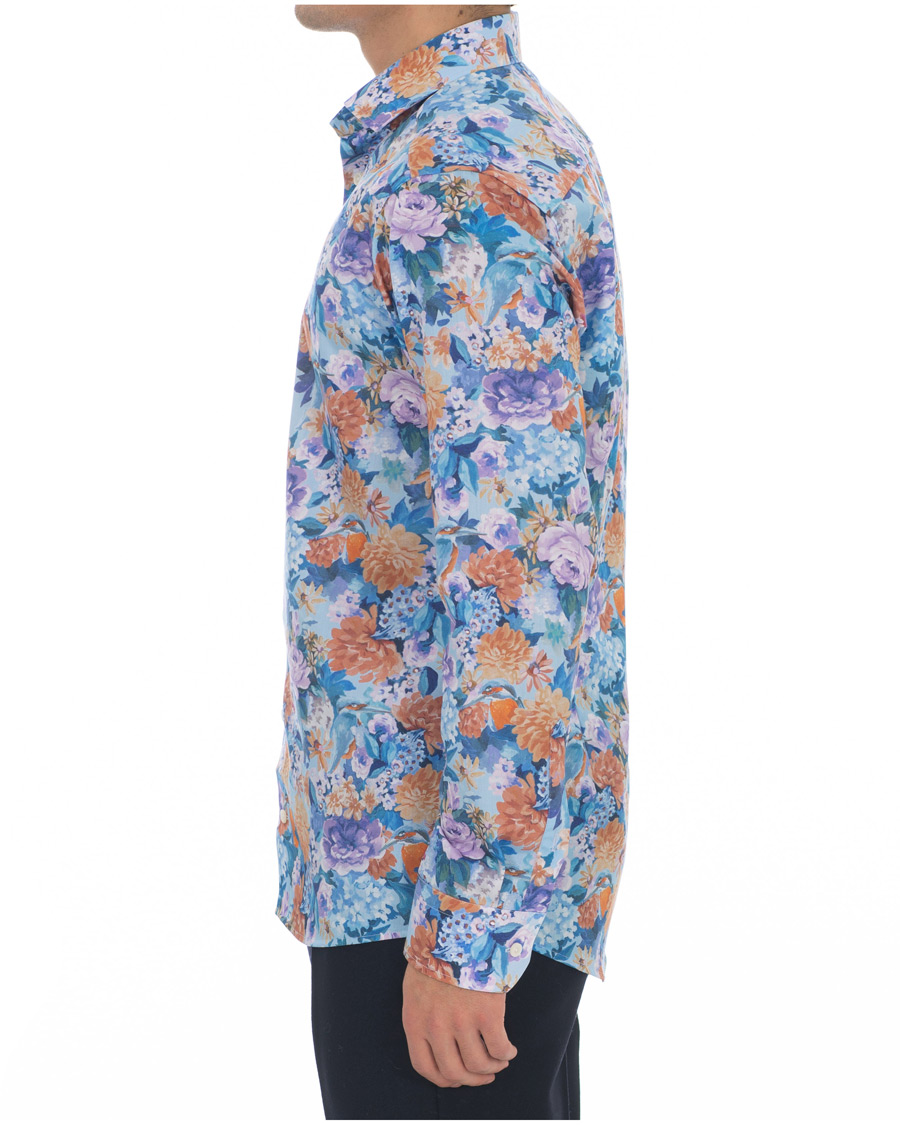 Heren | Overhemden | Eton | Slim Fit Floral Print Cut Away Shirt Multi