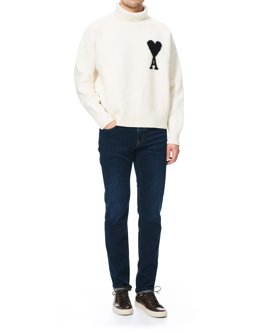 Homme | Pulls Et Tricots | AMI | Oversize Logo Wool Turtleneck Off White