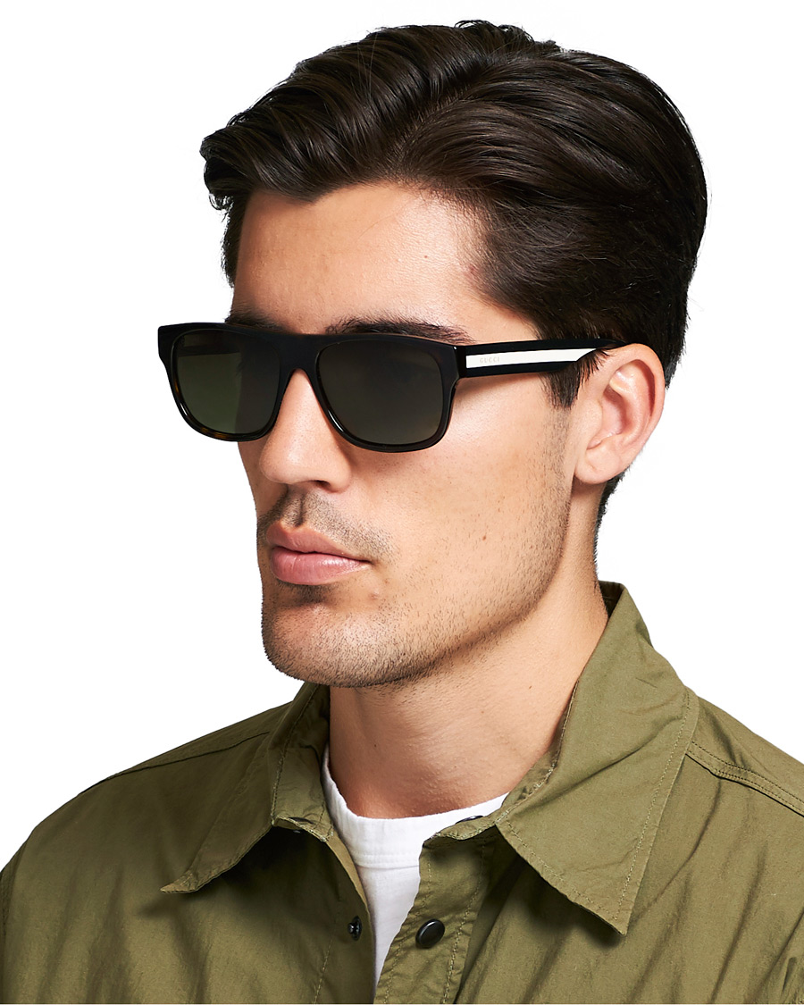 Homme | Gucci GG0341S Sunglasses Havana/Green | Gucci | GG0341S Sunglasses Havana/Green