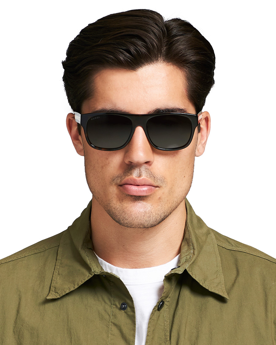 Homme | Gucci GG0341S Sunglasses Havana/Green | Gucci | GG0341S Sunglasses Havana/Green