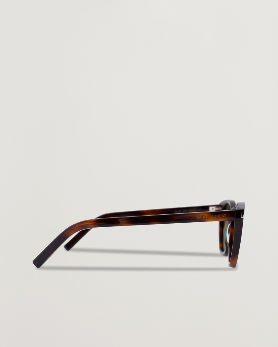 Homme | Lunettes De Soleil | Saint Laurent | SL 28 Sunglasses Havana/Green