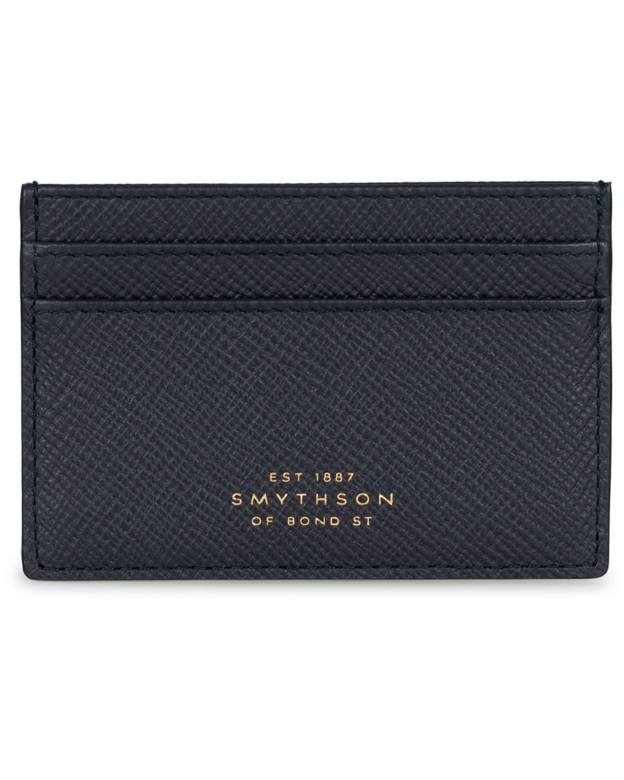 Homme | Smythson Panama Flat Card Holder Navy | Smythson | Panama Flat Card Holder Navy