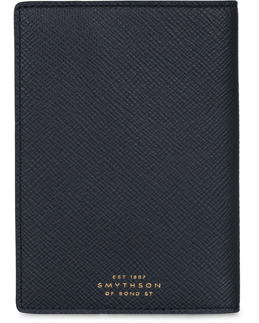 Homme | Smythson Panama Passport Cover Navy | Smythson | Panama Passport Cover Navy