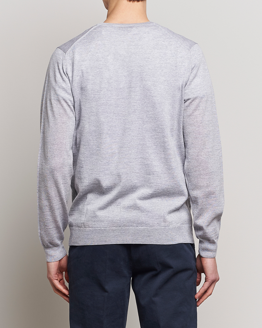 Heren | Truien | Stenströms | Merino Zegna Knitted Cardigan Light Grey